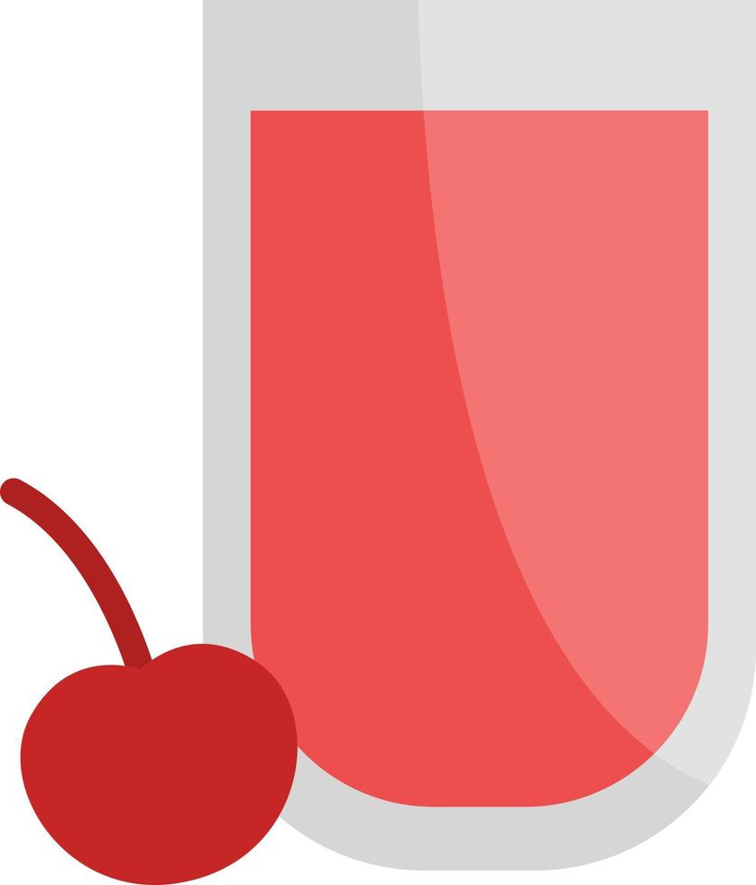 jugo de cereza, ilustración, sobre un fondo blanco. vector