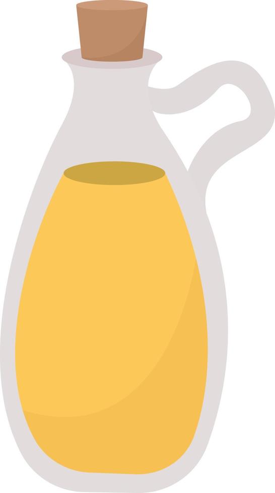 Oil in bottle, illustration, vector on white background.