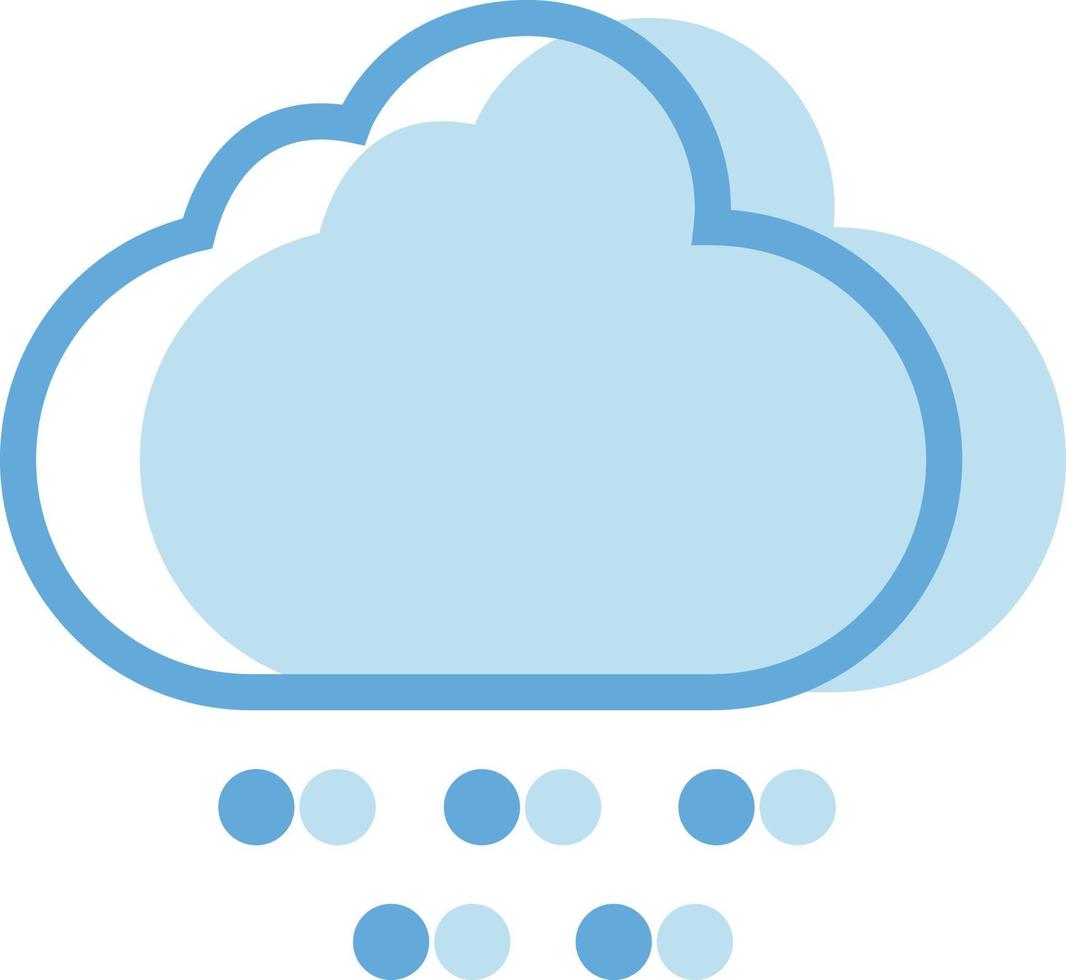 Snowy cloud, illustration, vector on white background.