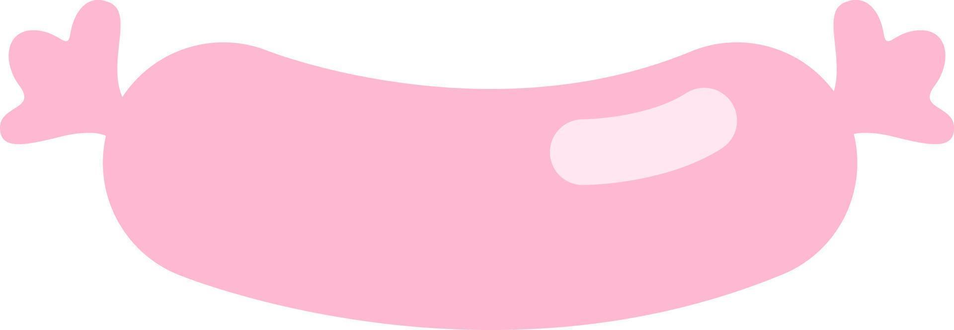 salchicha rosa, icono de ilustración, vector sobre fondo blanco
