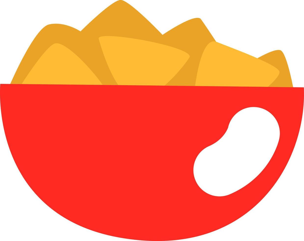 Street food crisps, illustration, vector on a white background.