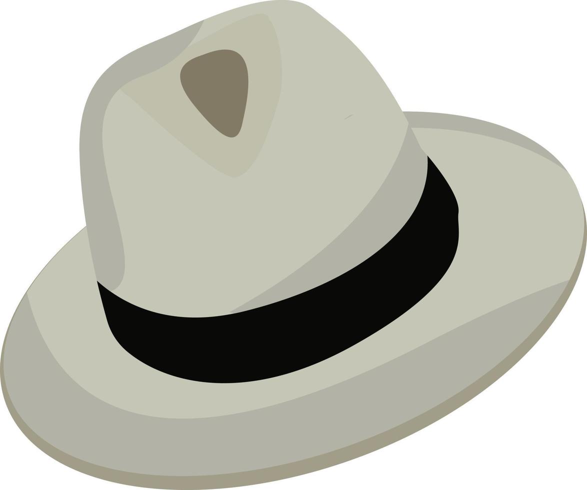 Viejo sombrero fashined, ilustración, vector sobre fondo blanco.
