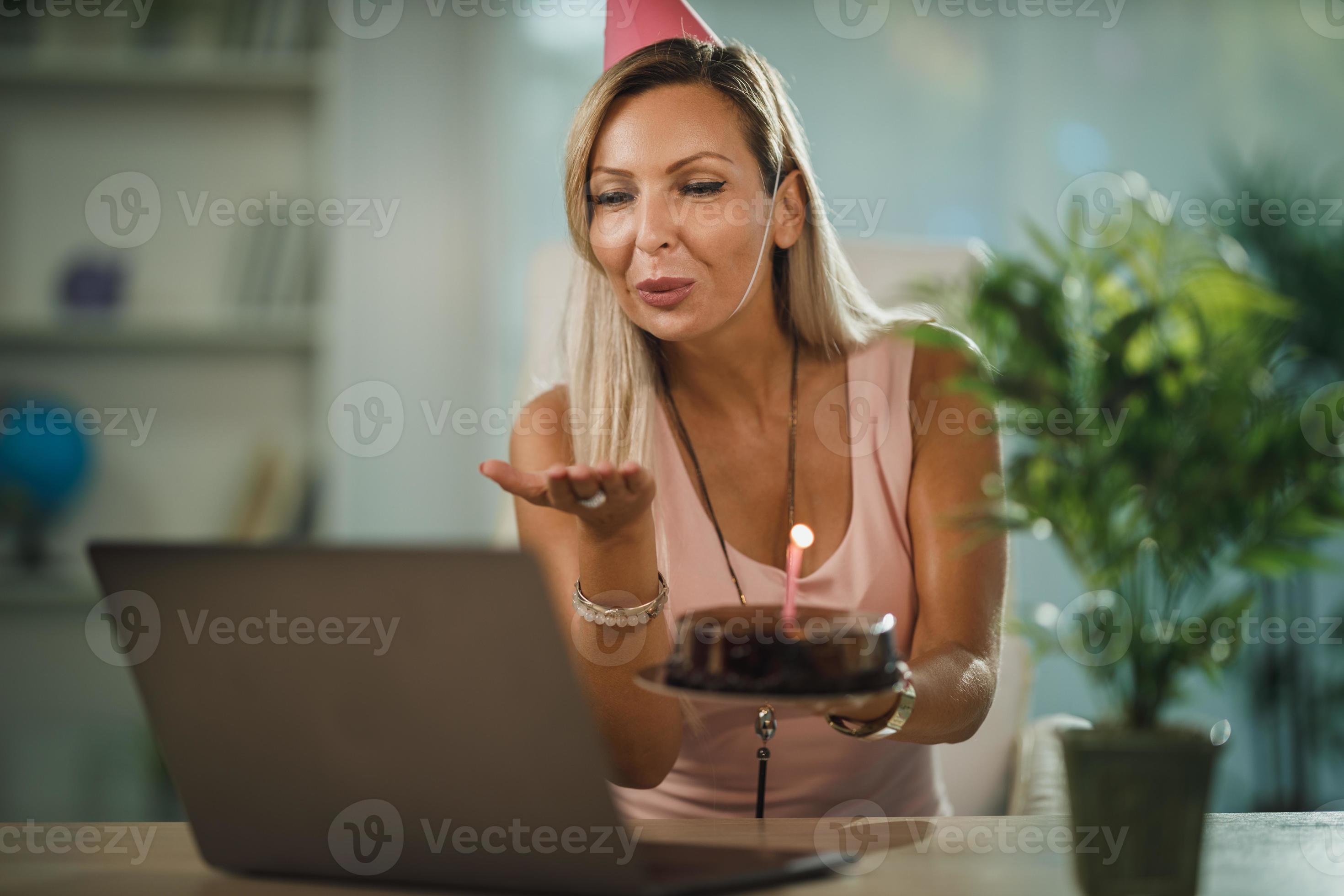 Birthday Video Call 13876584 Stock Photo at Vecteezy