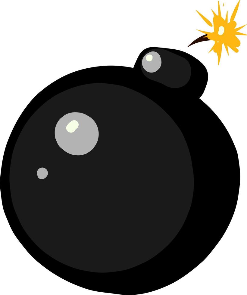 Bomb, illustration, vector on white background.