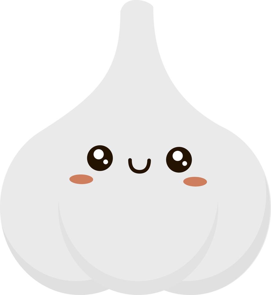 Cute garlic, illustration, vector on white background.