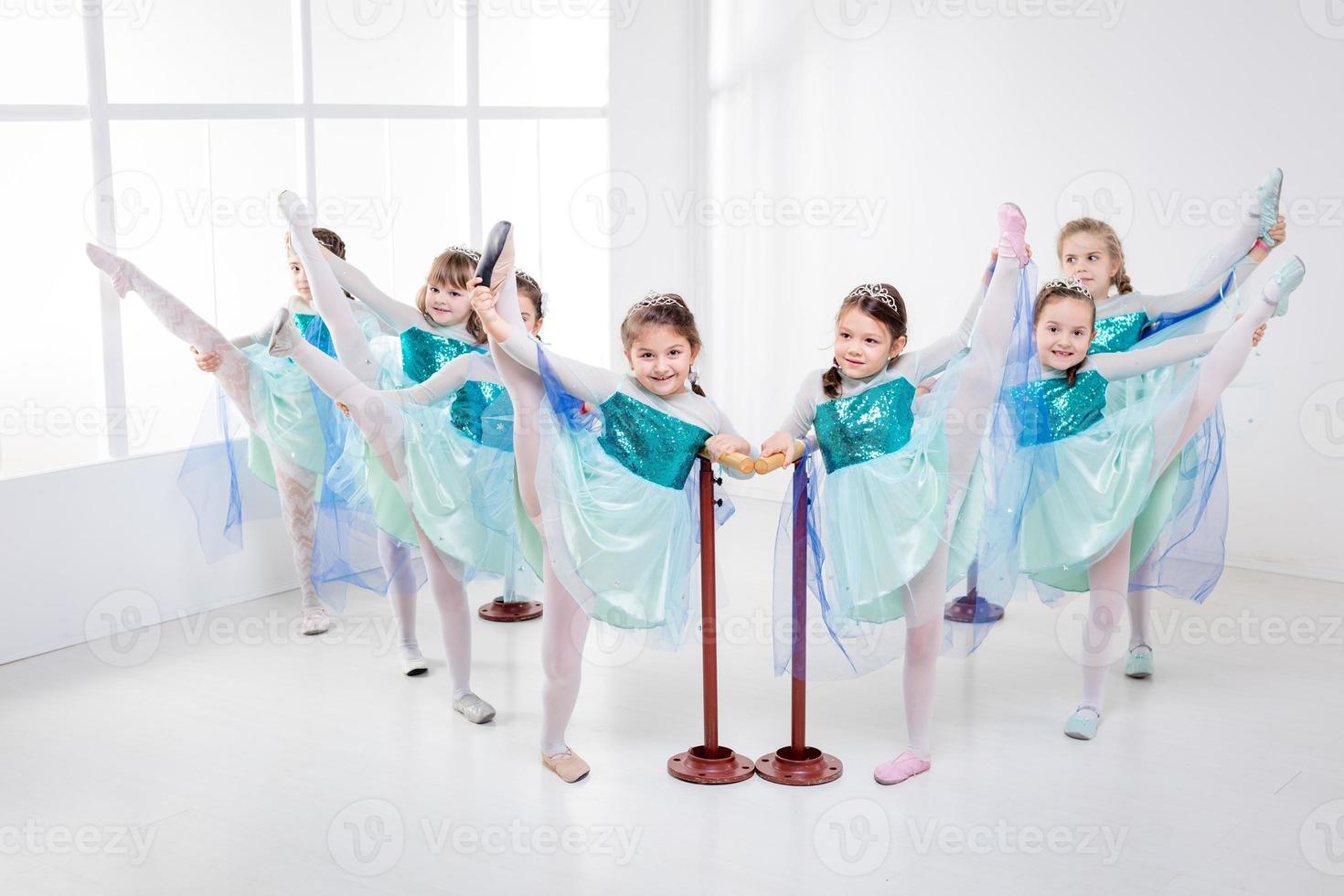 Little Girls Practicing Ballet photo