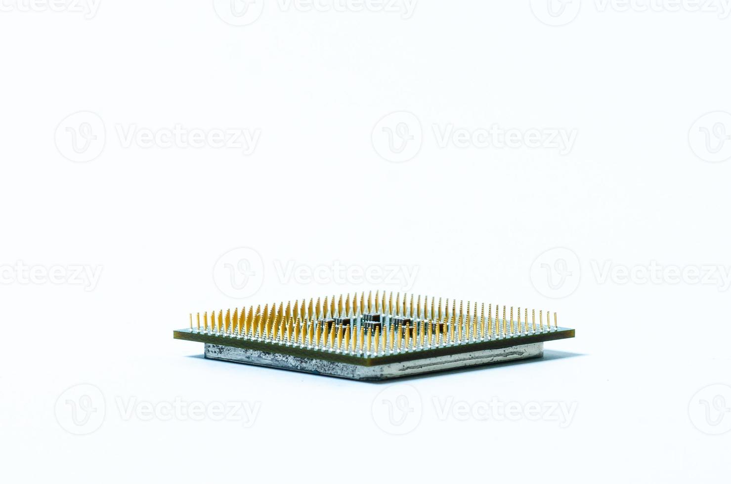 Computer processor CPU  Central processing unit microchip  isolated on white background photo