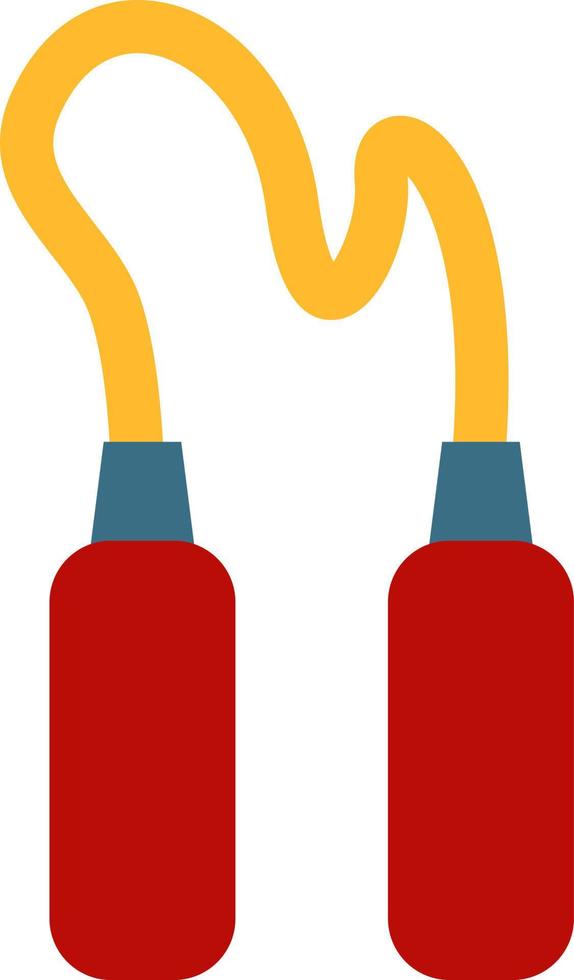 Red jumping rope, illustration, vector on a white background.