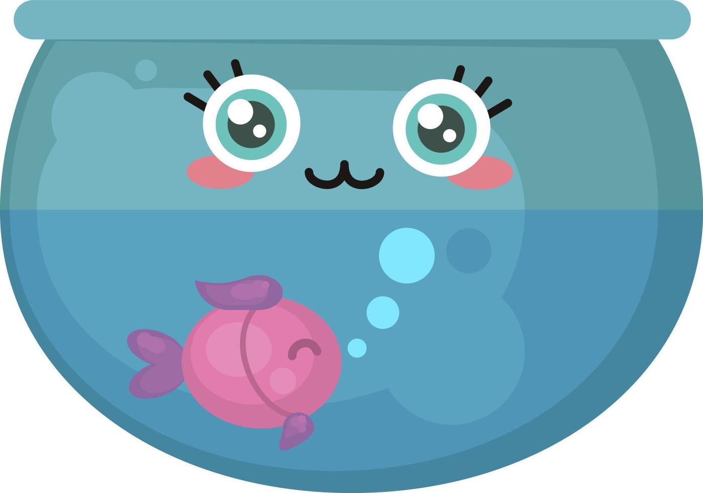 Cute aquarium,illustration,vector on white background vector