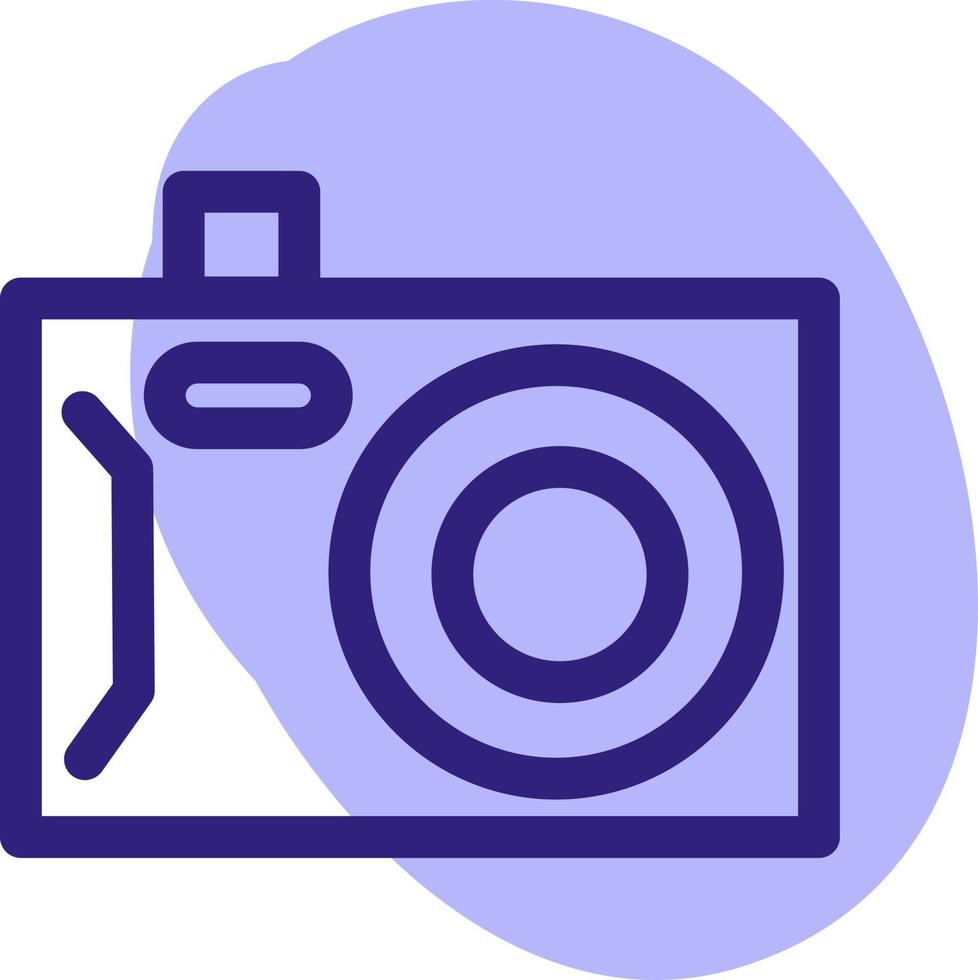 Digital camera, illustration, vector on a white background.