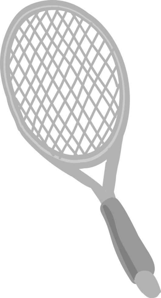 Tennis racket, illustration, vector on white background.