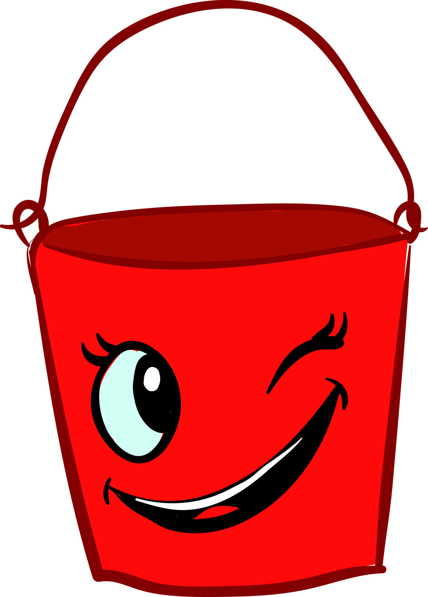 Red bucket, illustration, vector on white background. 13877631 Vector
