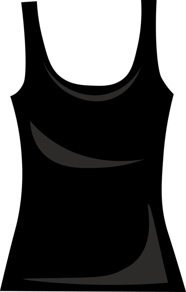 Black shirt, illustration, vector on white background.