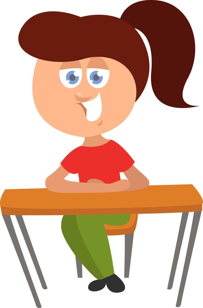 Start of a lesson, illustration, vector on white background