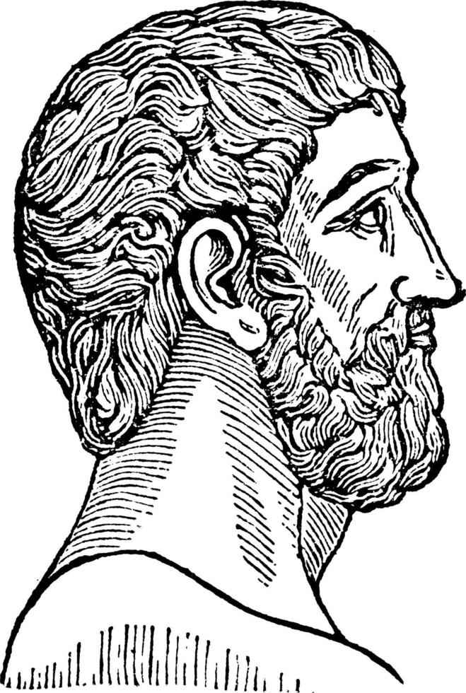 Plato, vintage illustration vector