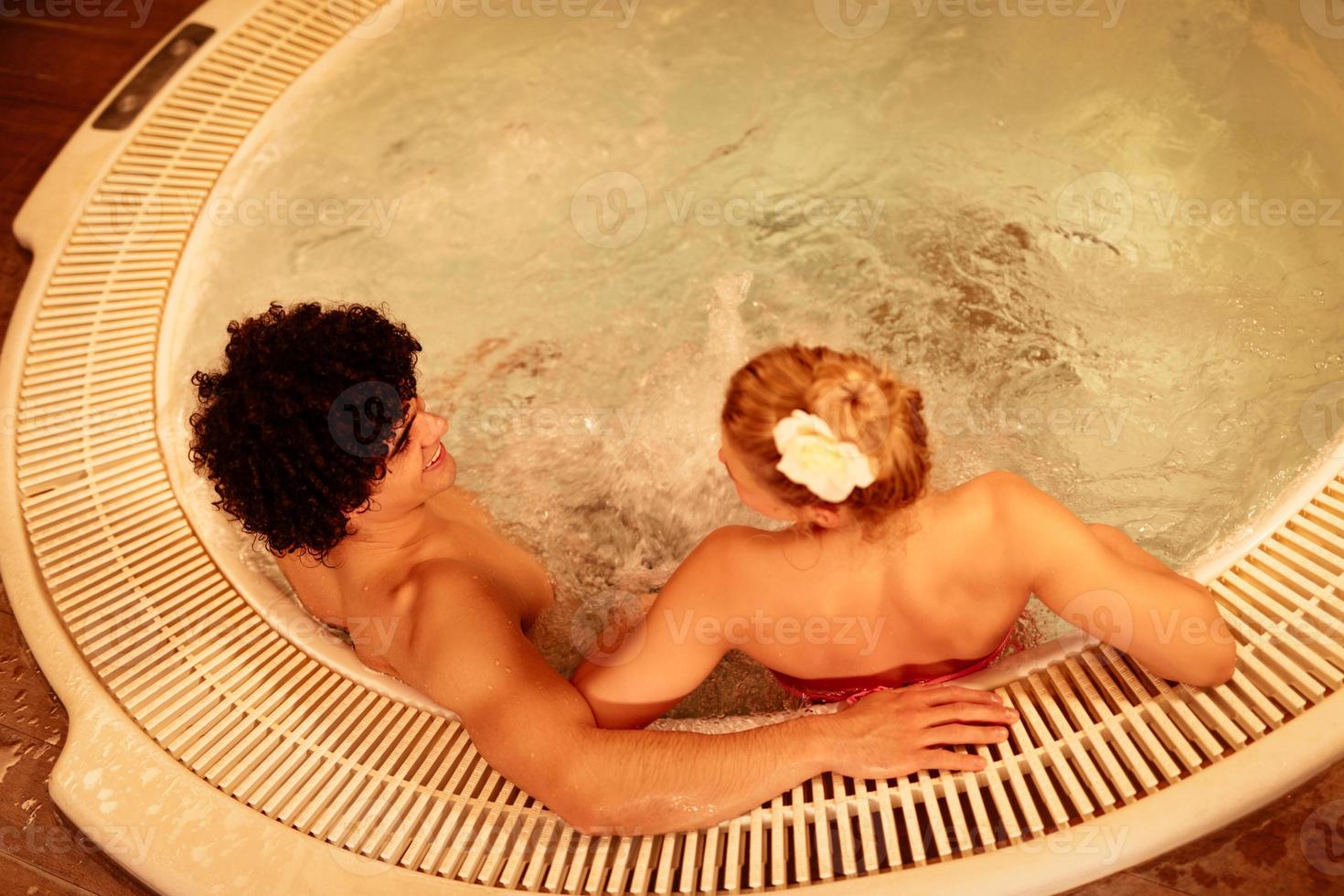 Couple Relaxing In The Spa photo