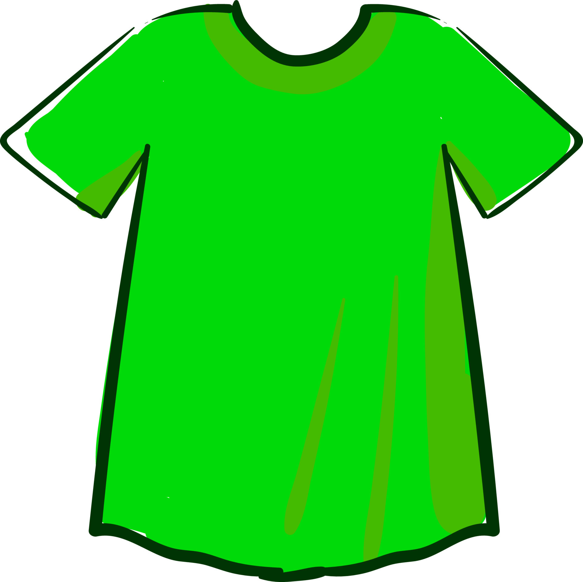 Camiseta de hombre verde, ilustración, vector sobre fondo blanco
