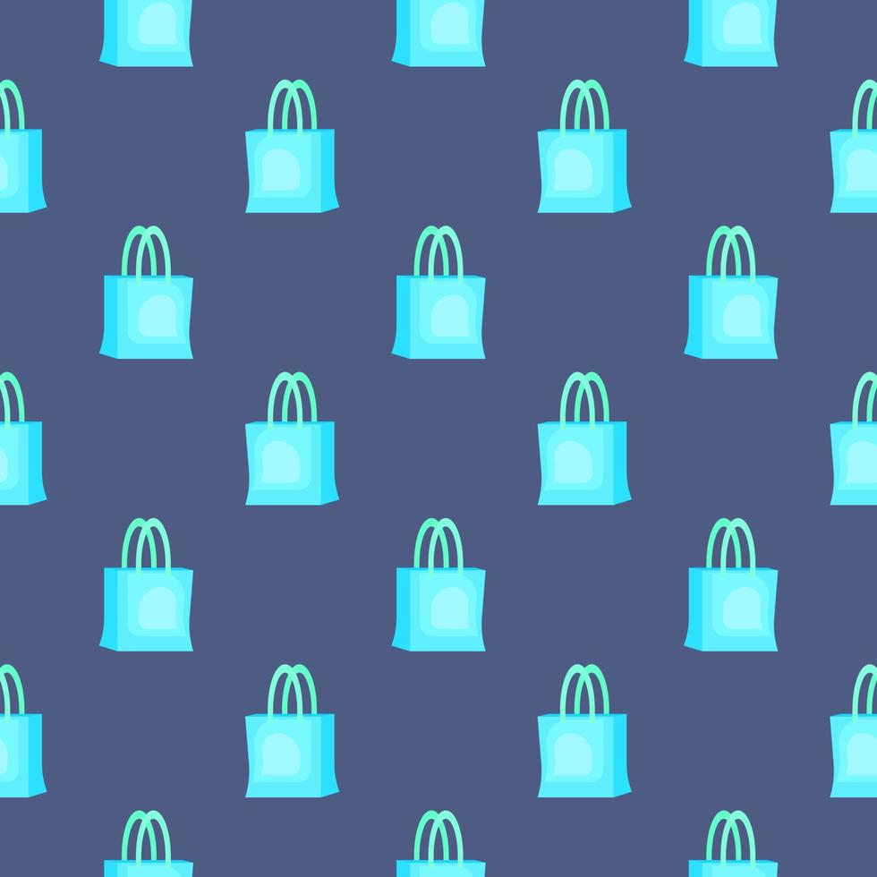 Blue bag , seamless pattern on a blue background. vector
