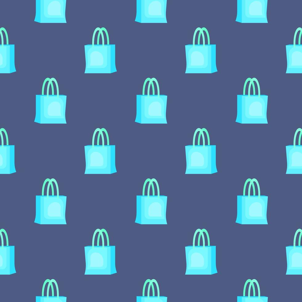 Blue bag , seamless pattern on a blue background. vector