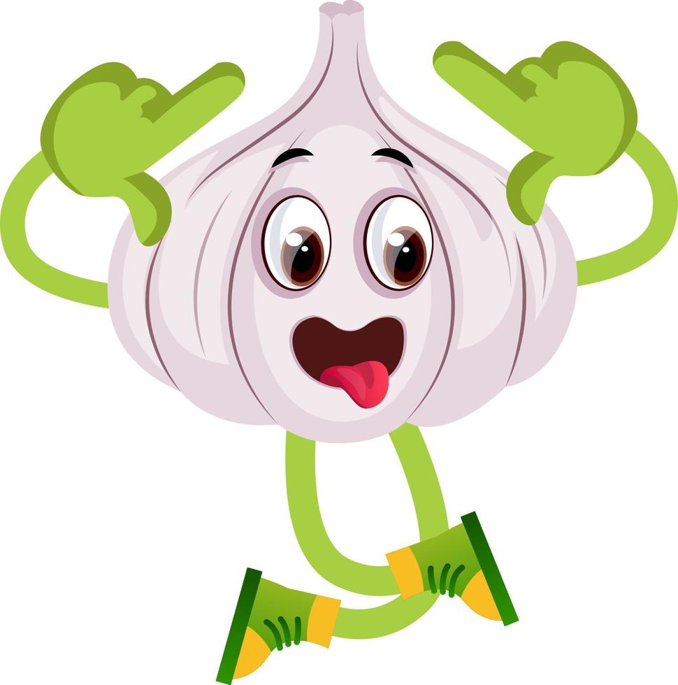 Crazy garlic, illustration, vector on white background.