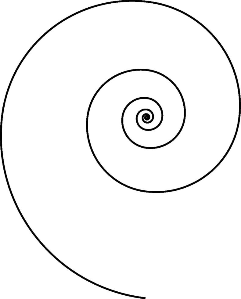 curva espiral, ilustración vintage. vector