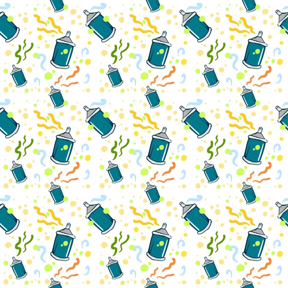 Spray bottle pattern, illustration, vector on white background.