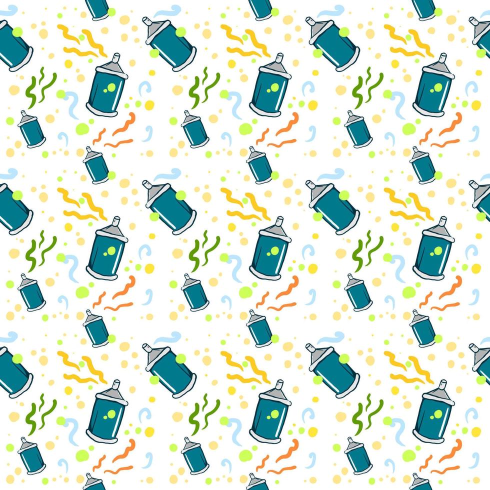 Spray bottle pattern, illustration, vector on white background.