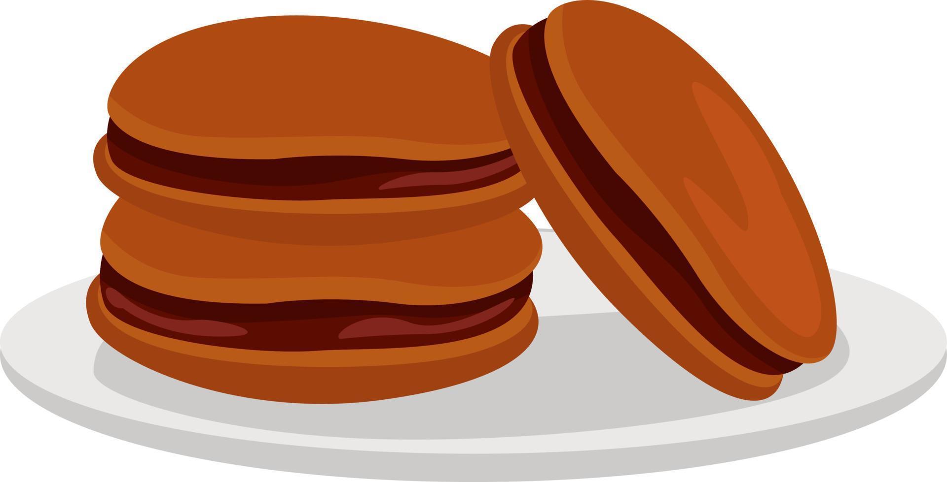 Deliciosos dorayaki, ilustración, vector sobre fondo blanco.