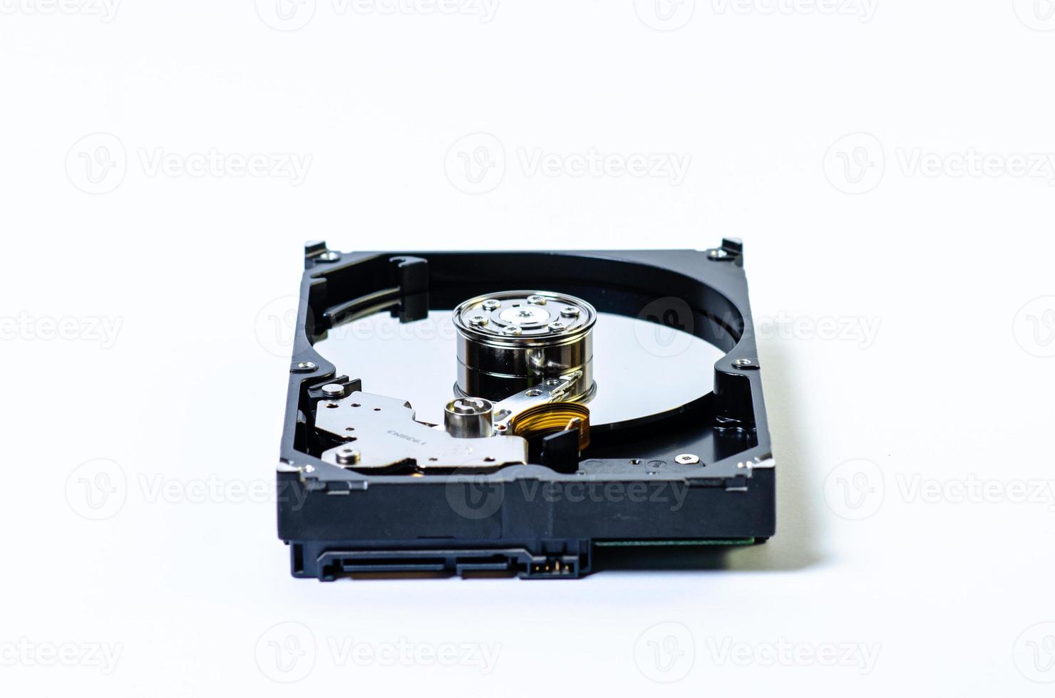 Hard disk drive HDD of different size isolated on white. photo