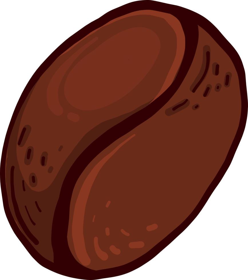 Coffee bean, illustration, vector on white background