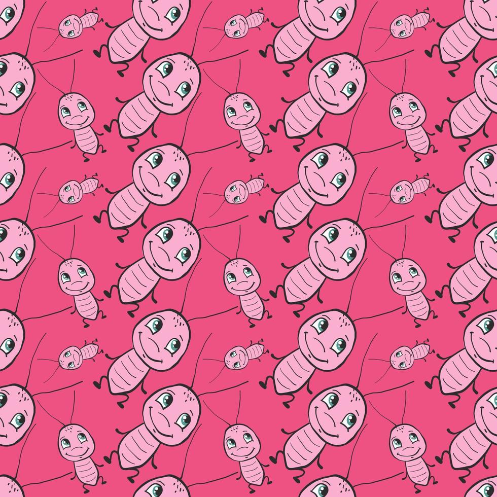 Cockroach pattern , illustration, vector on white background