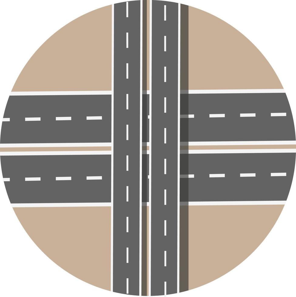 Long roads ,illustration, vector on white background.