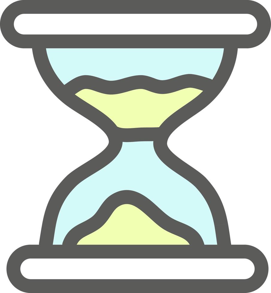 Chemistry sand clock, illustration, vector on a white background.