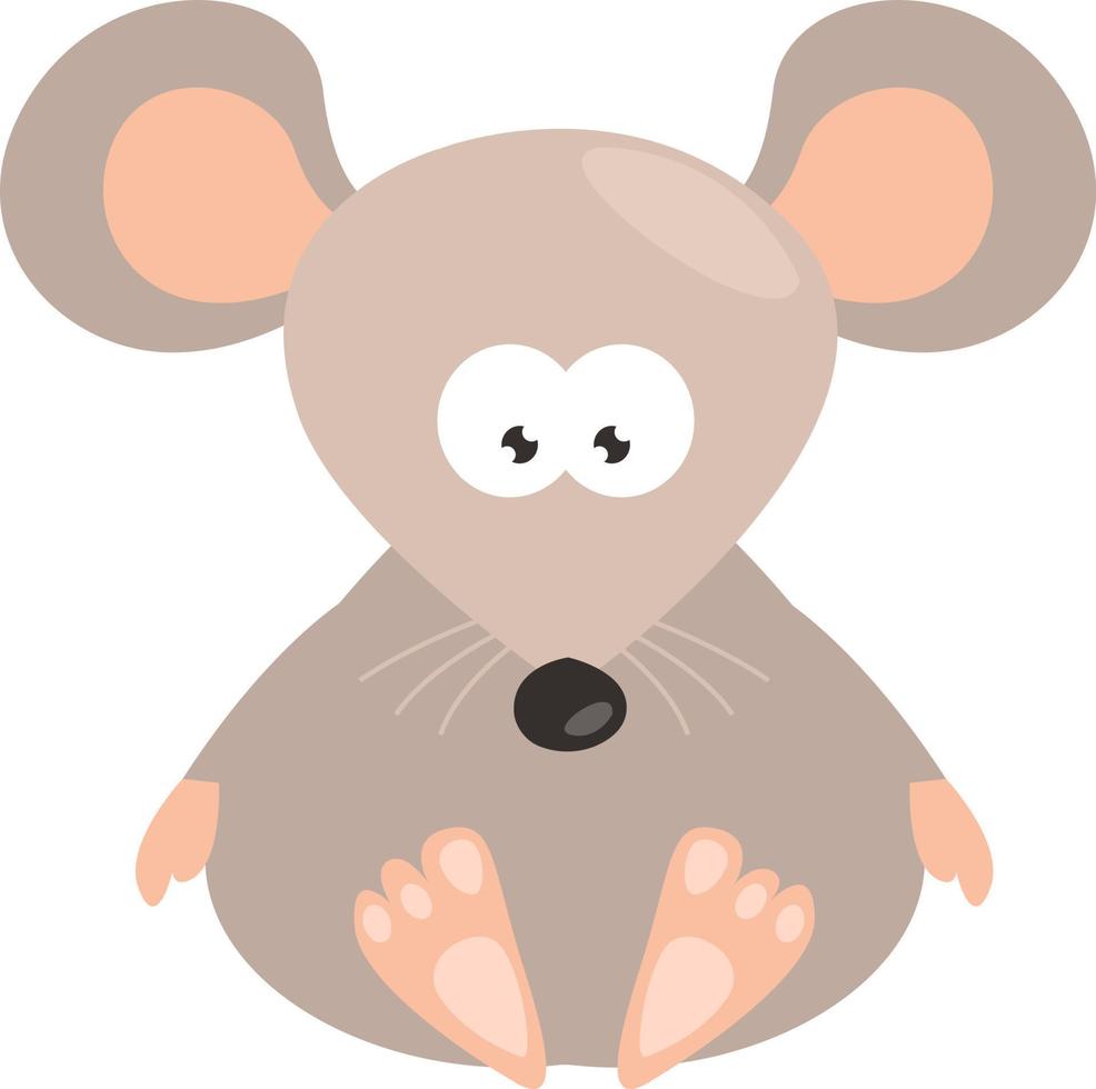 Mouse toy, illustration, vector on white background