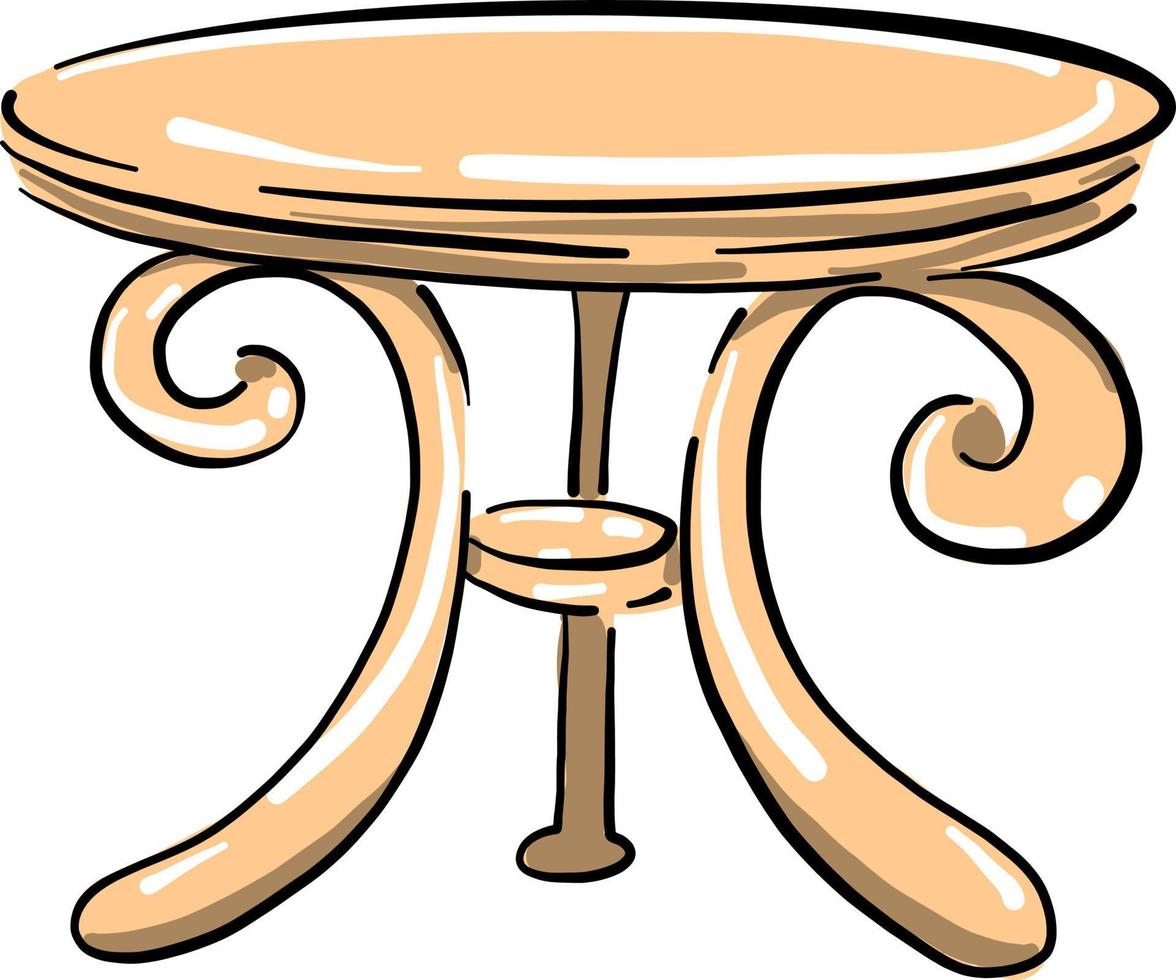 Decorative table, illustration, vector on white background