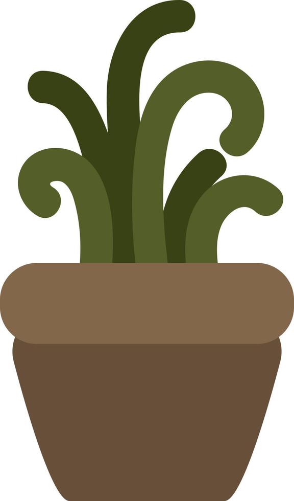 cactus cultivados en maceta marrón, ilustración, sobre un fondo blanco. vector