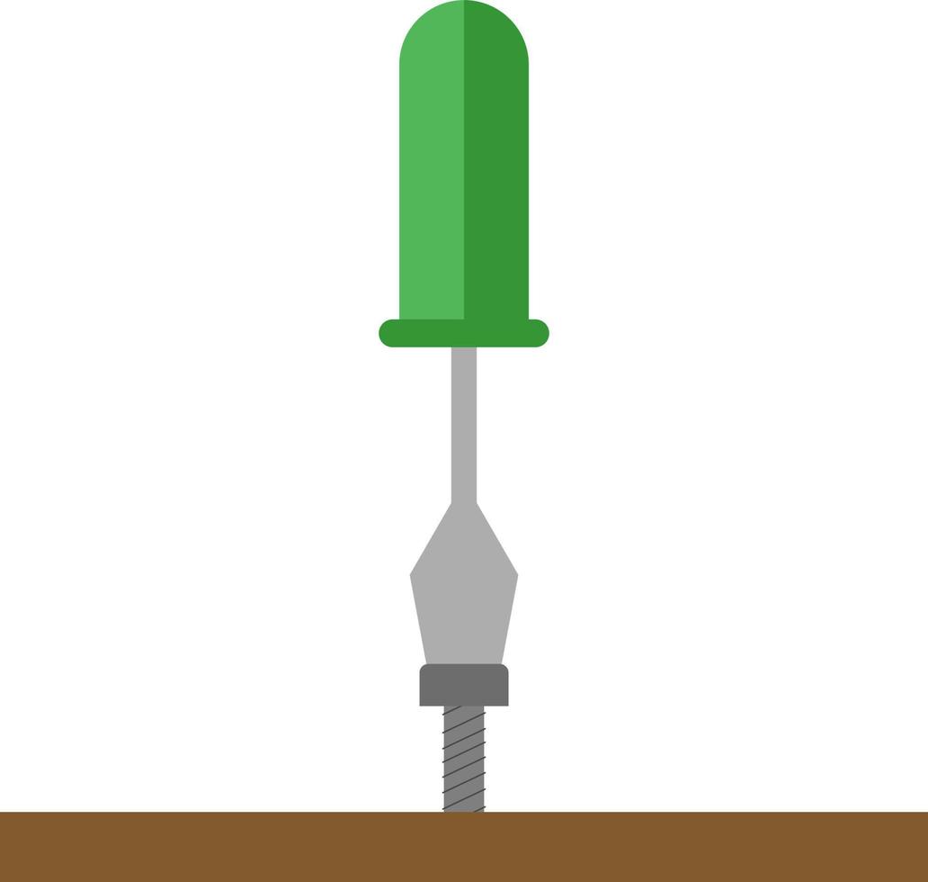 Screwdriver, illustration, vector on white background.