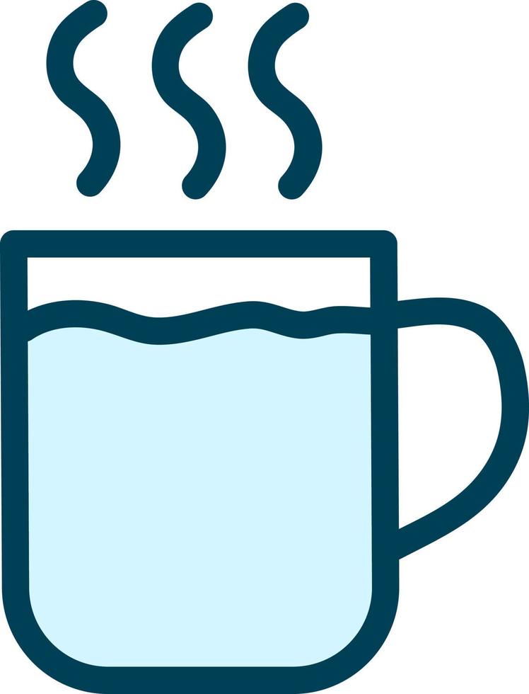 White tea mug, illustration, vector on a white background.