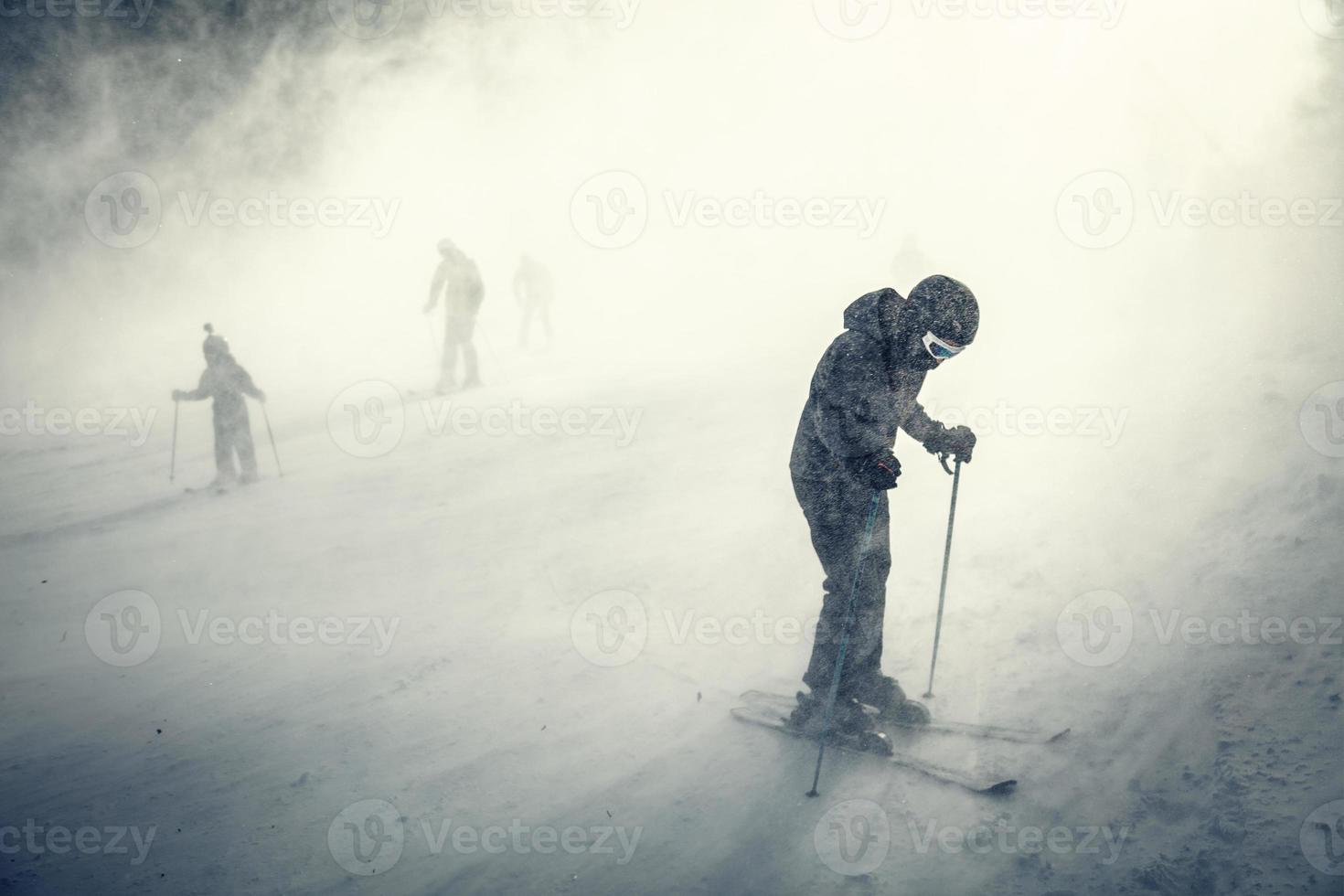 Snowboarder in snow photo