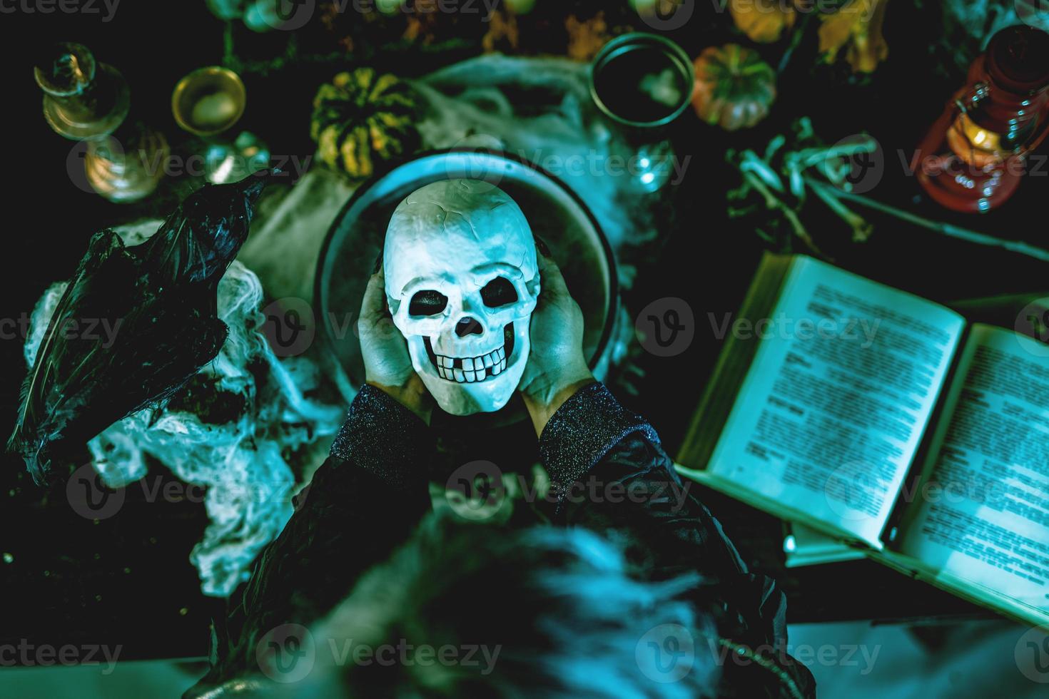 Magic Skull In Witch's Hands photo
