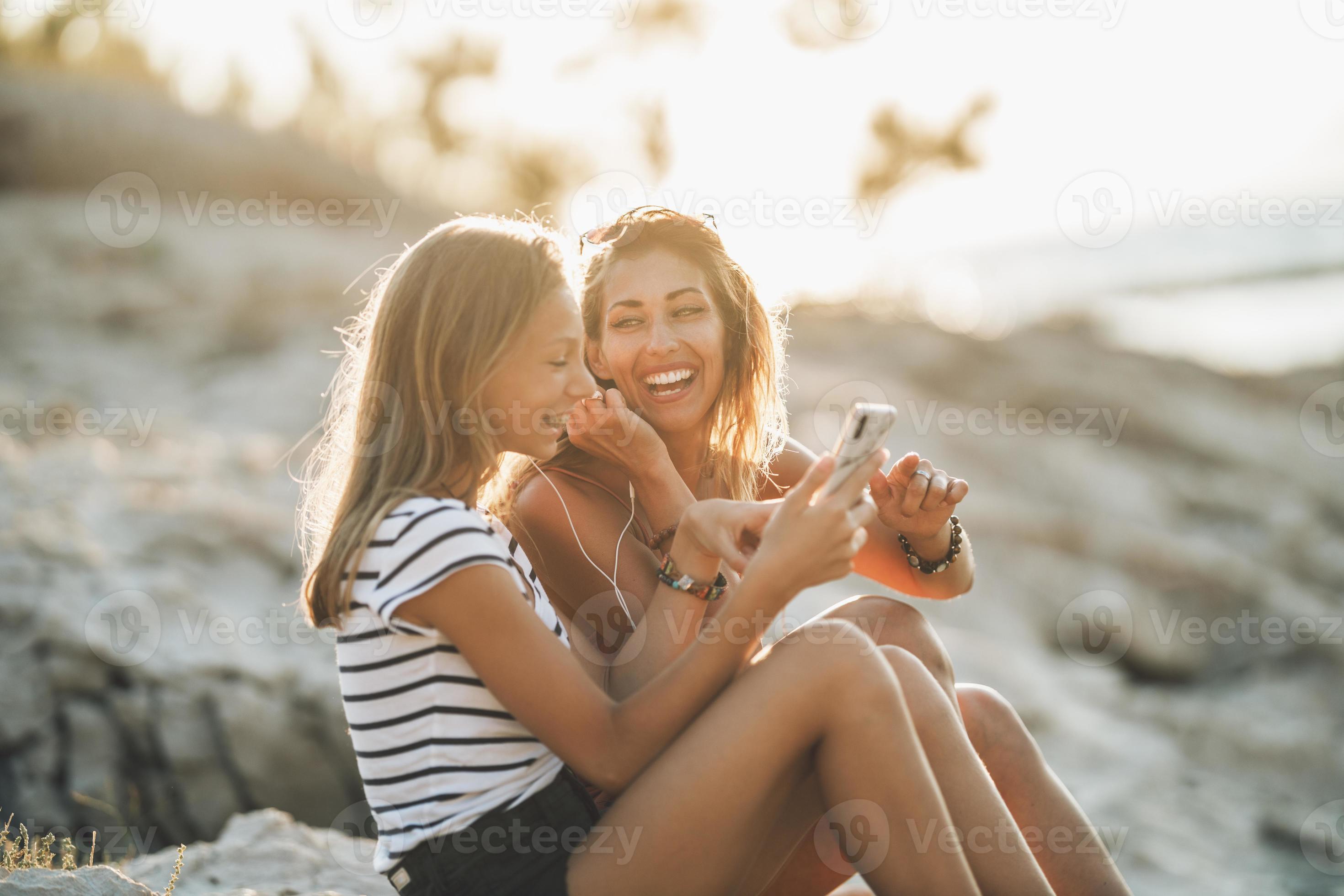 Premium Photo  Two female friends enjoying time together while