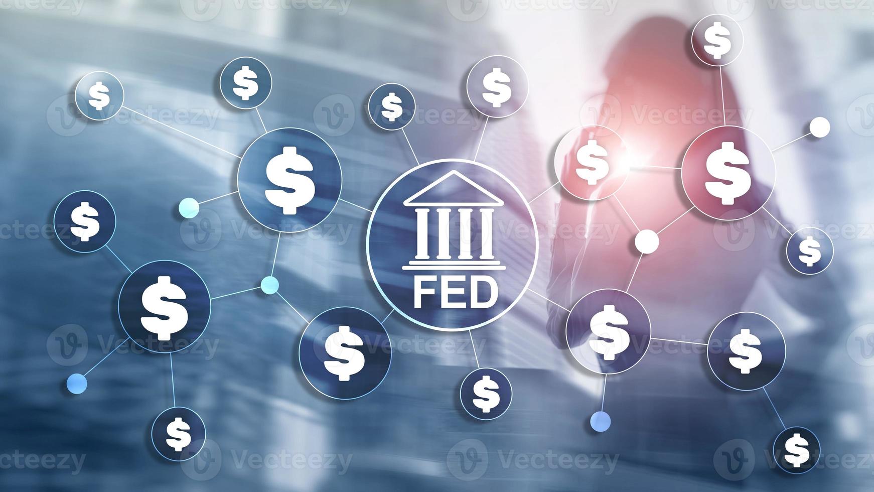 FED federal reserve system usa banking financial system business concept. photo