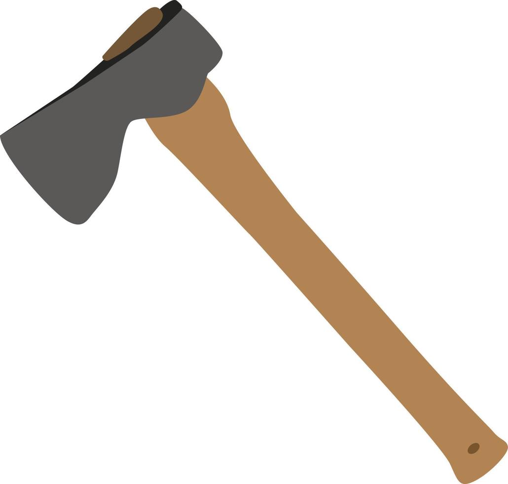 Big axe, illustration, vector on white background.