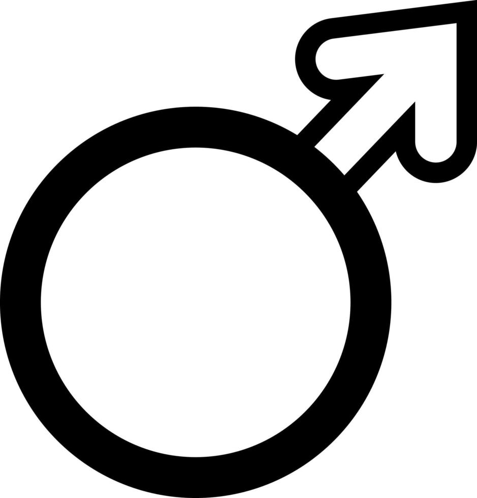 signo masculino, ilustración, vector sobre fondo blanco