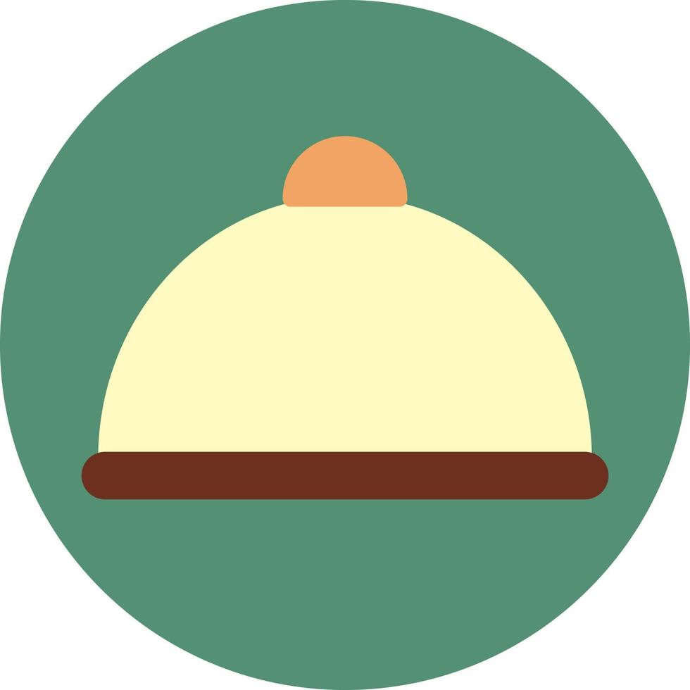Serving tray, illustration, vector on a white background.