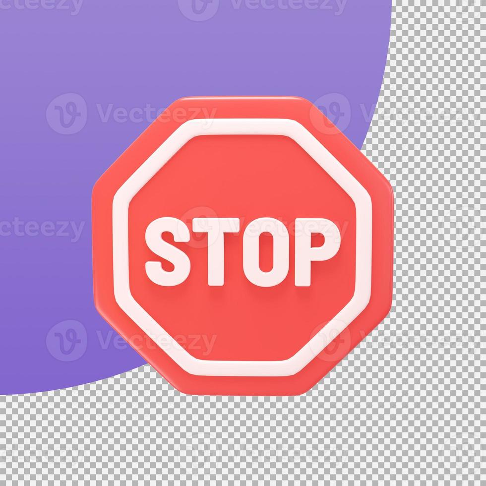 prohibition sign icon traffic accident prevention sign. 3d illustration with clipping path photo