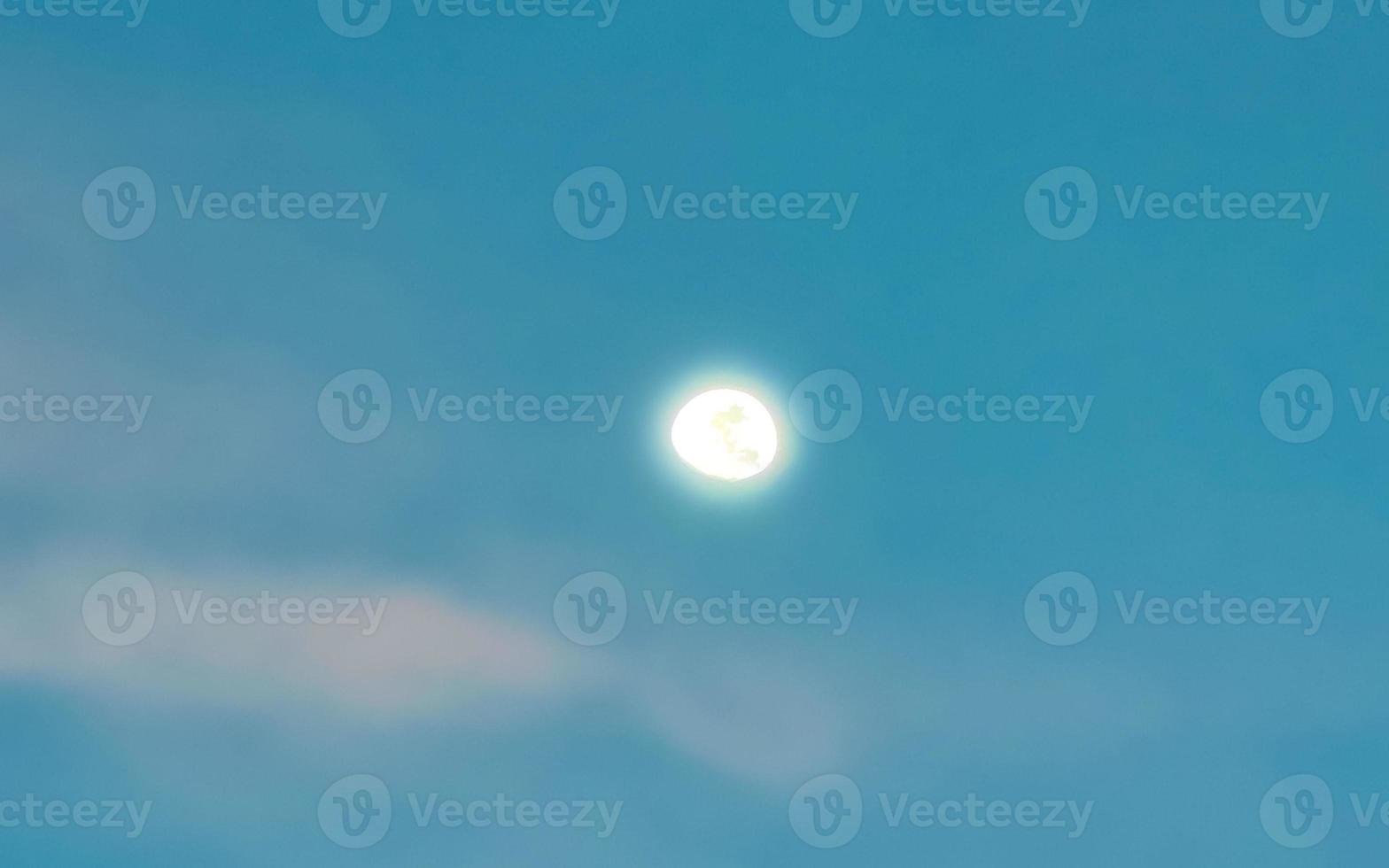 Close up of the moon shining brightly in Mexico. photo