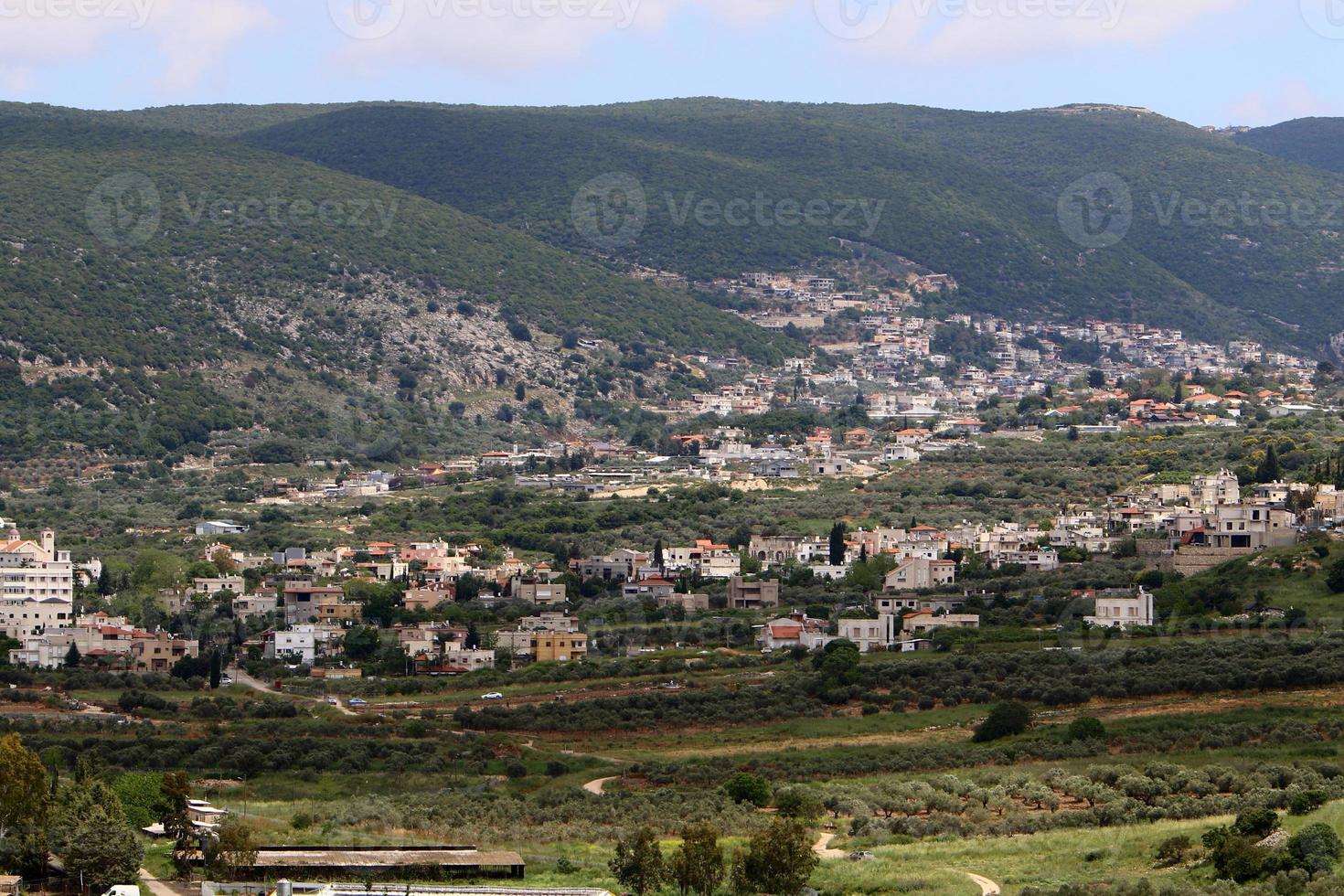 Landscape in a small town in northern Israel. photo