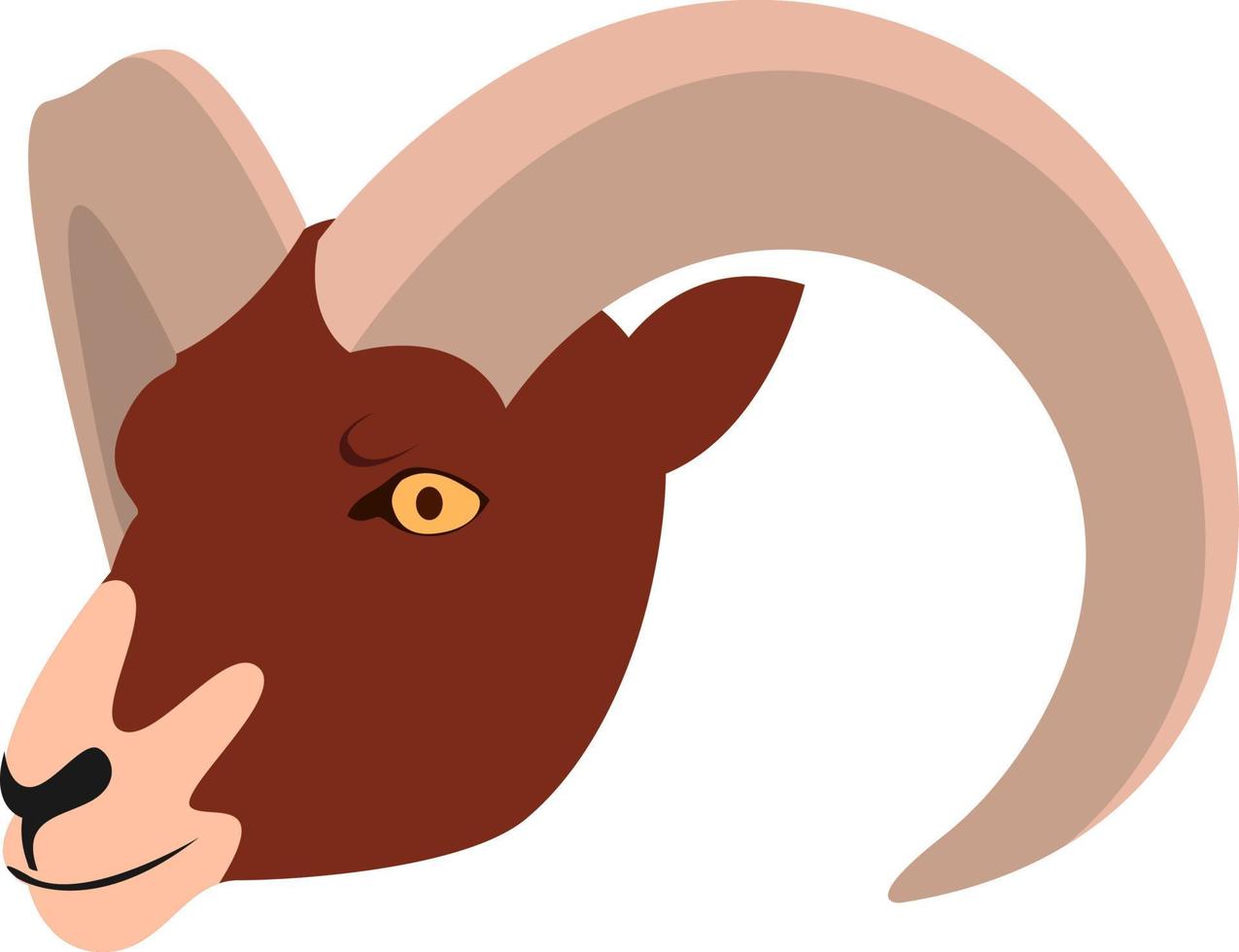 Aries, illustration, vector on white background.