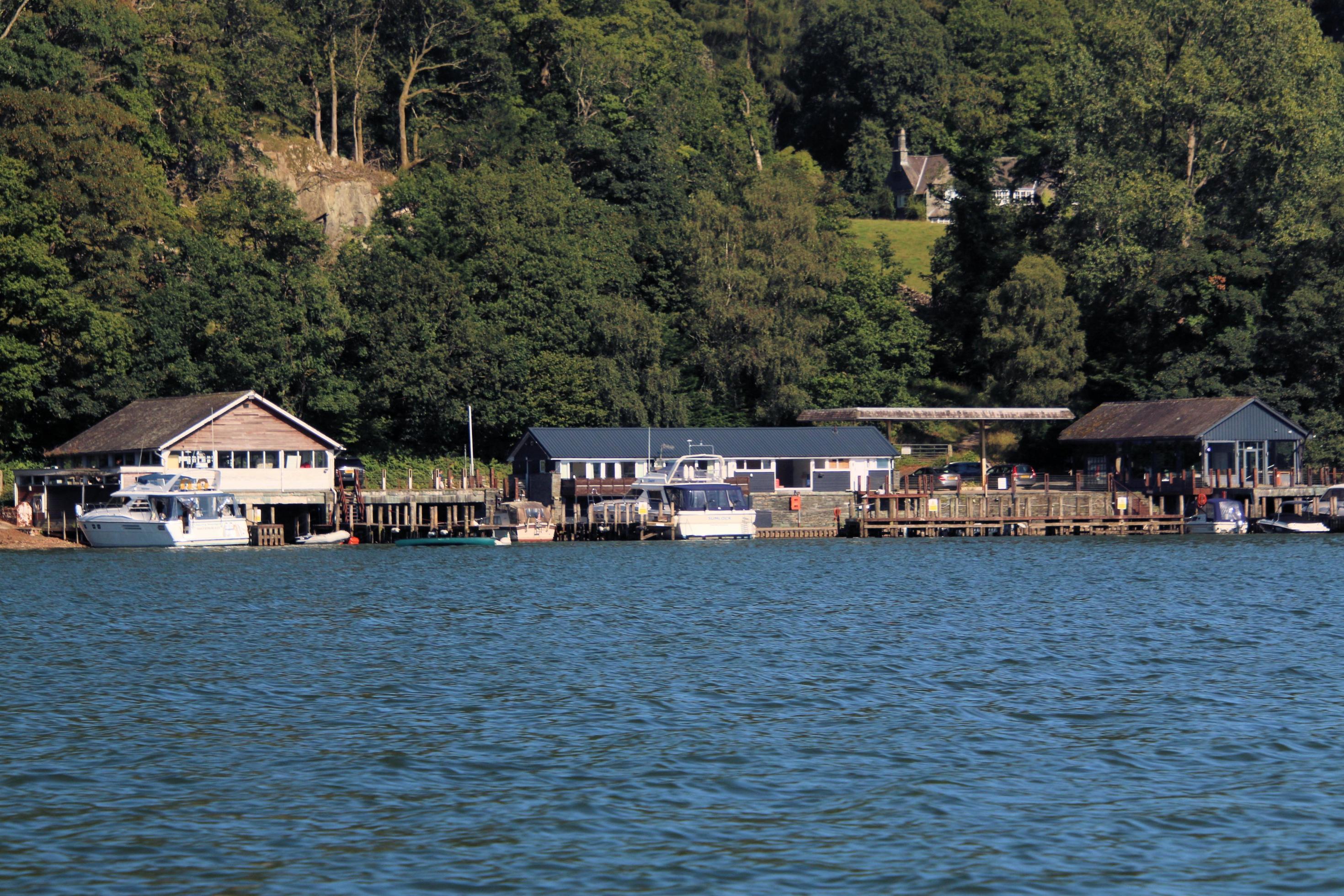 Windermere in the UK in 2022. A view of Boats on Lake Windermere